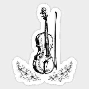 Cello and bow Sticker